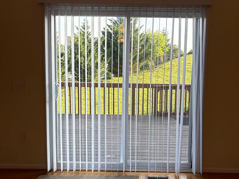 living room sliding door view