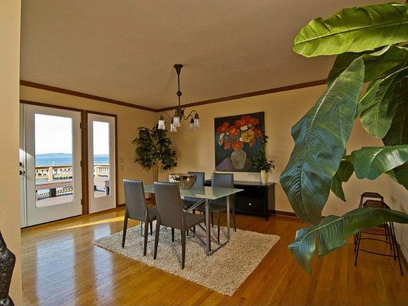 Dining Room with french doors to deck