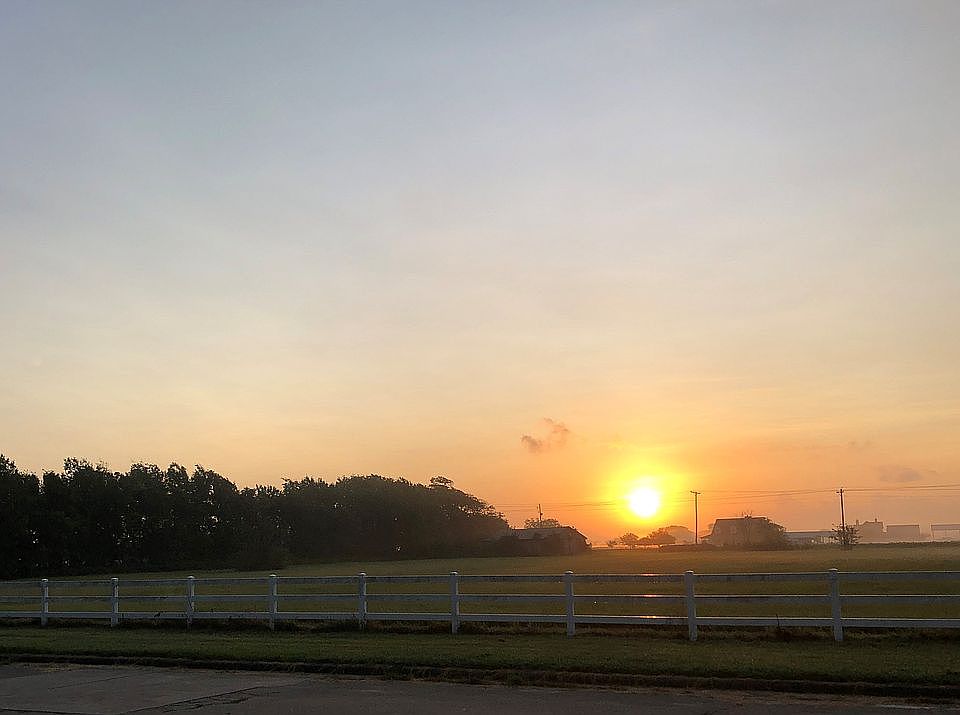 Sunrise from kitchen window