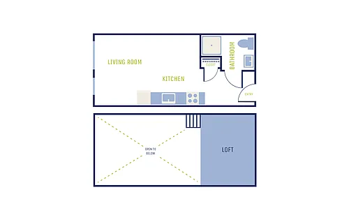Floor plan Studio Loft B