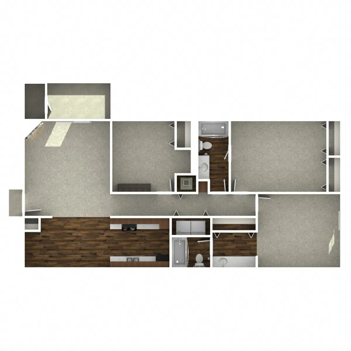 Floor plan Drake - 3 Bed, 2 Bath