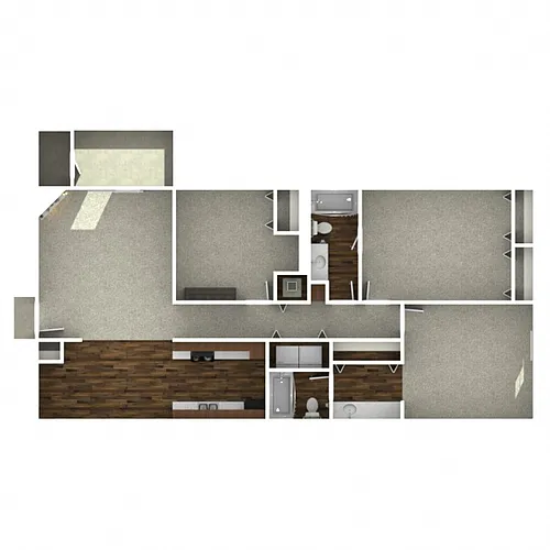 Floor plan Drake - 3 Bed, 2 Bath