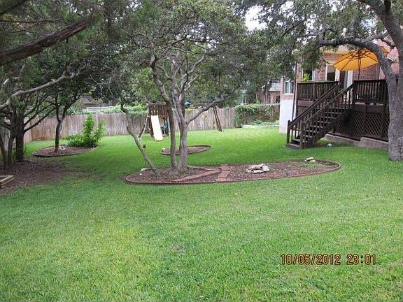 Rear yard/playscape