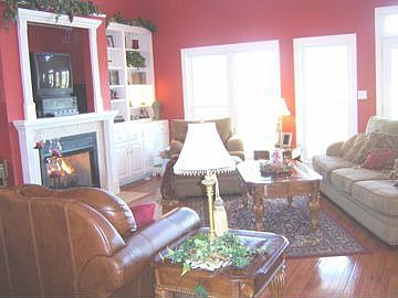 Family room with large windows