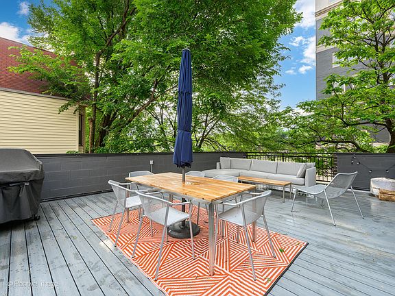 Private garage roof deck with Trex Decking