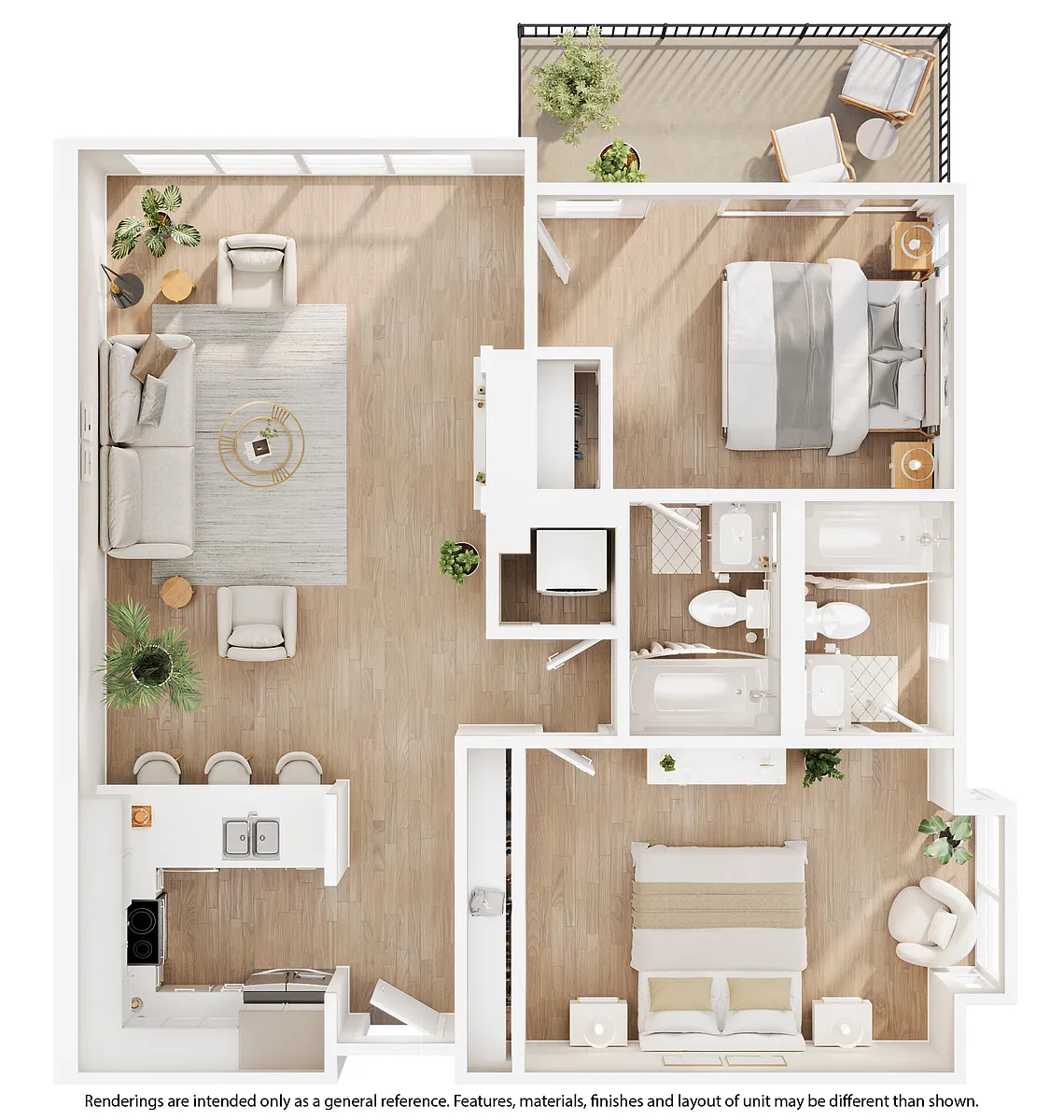 Floor plan B1 - Renovated