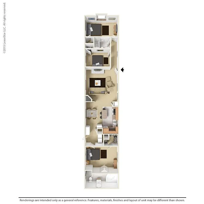 Floor plan 2 Beds
