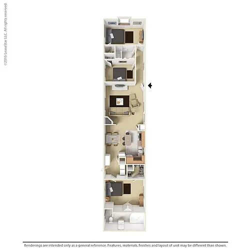 Floor plan 2 Beds