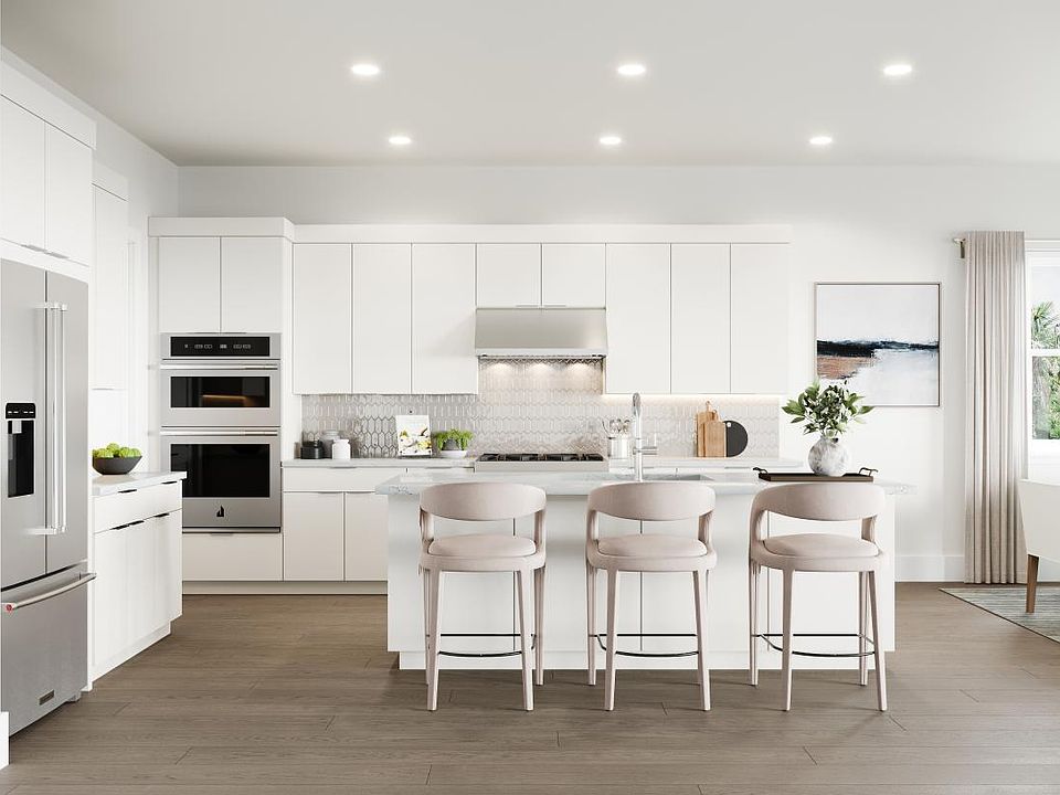 Gourmet kitchen with large center island