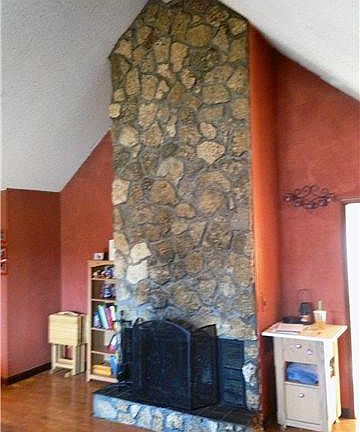 Gorgeous wood-burning firepl