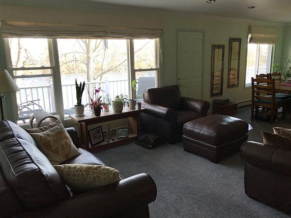 Living room with lake views