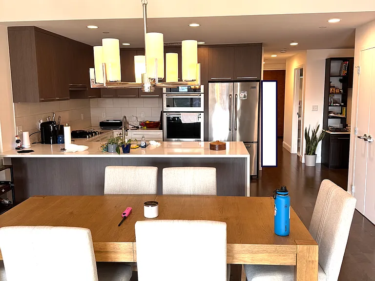 dining table + kitchen