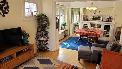 Living room and dining room