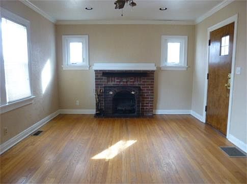 Wood burning fireplace