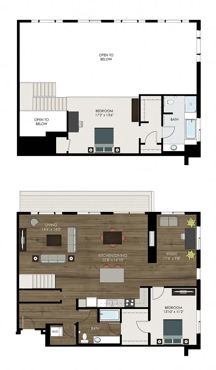 Floor plan The Penthouse Loft