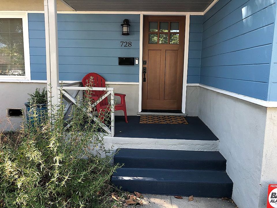 Front door and steps
