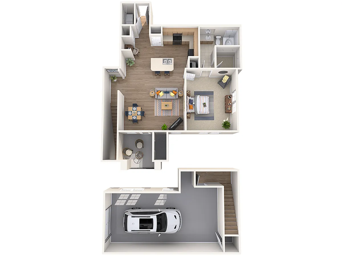 Floor plan A5G 1 Bed 1 Bath