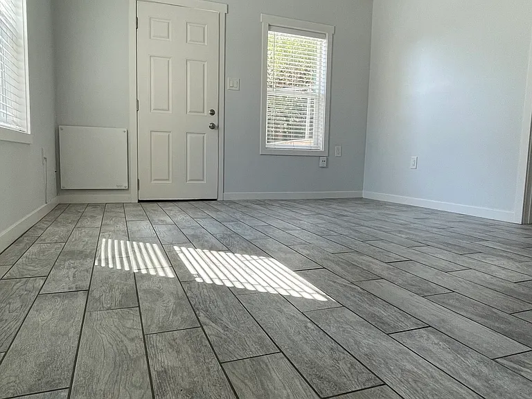 living room and front door