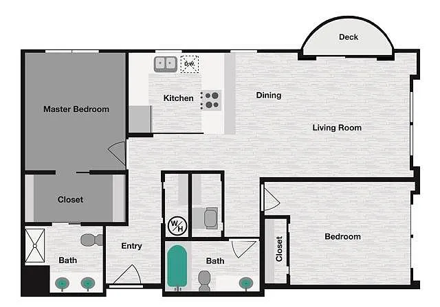 Floor plan 2x2B