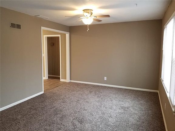 Family room to kitchen and master bedroom doorway