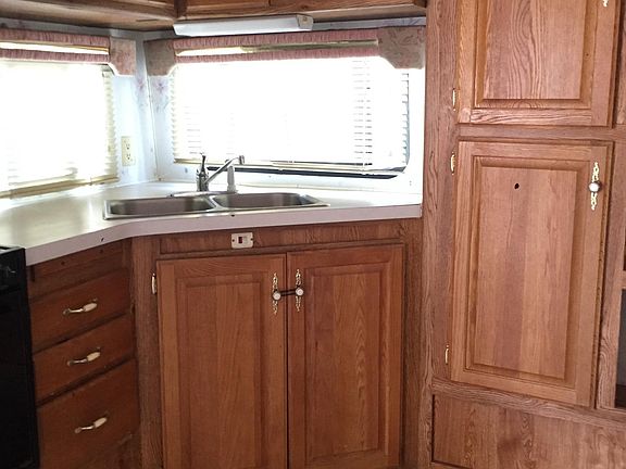 Kitchen with cabinets