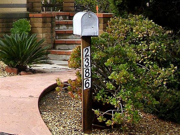 Mail box at front door