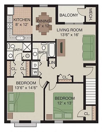 Floor plan Bristol (second floor)