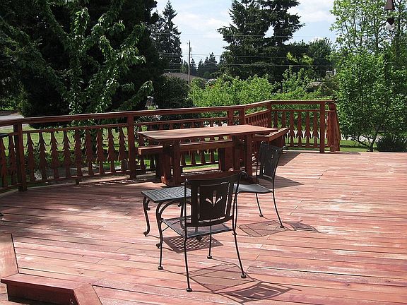 Custom Built Deck off Back