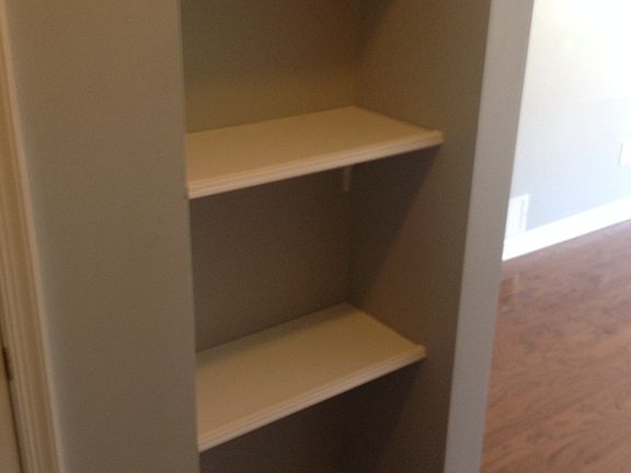 Master bedroom shelves