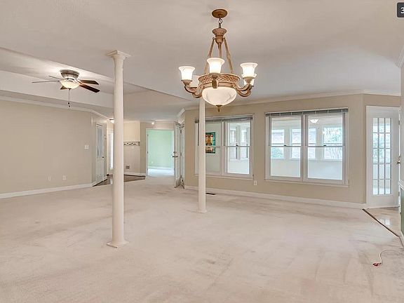 Living room and dining room