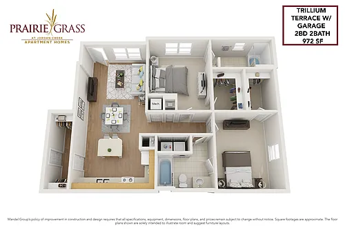 Floor plan Trillium Terrace w/ Garage