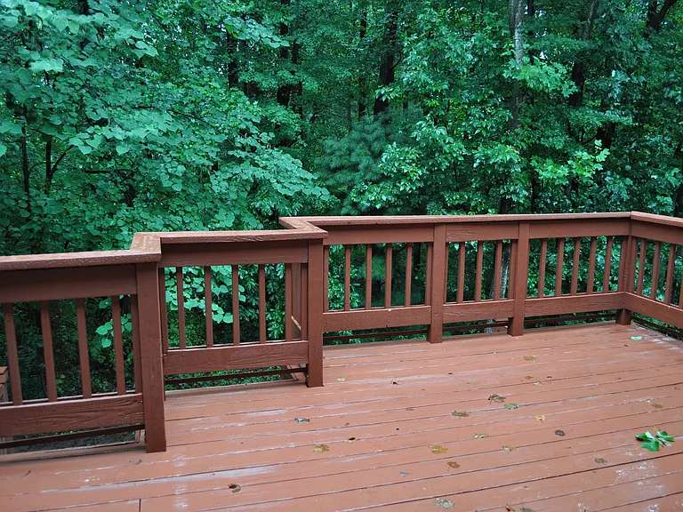 Back deck backing to woods