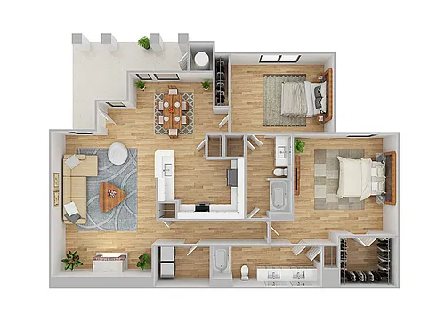Floor plan Diamond 2 (Townhome) | Renovated