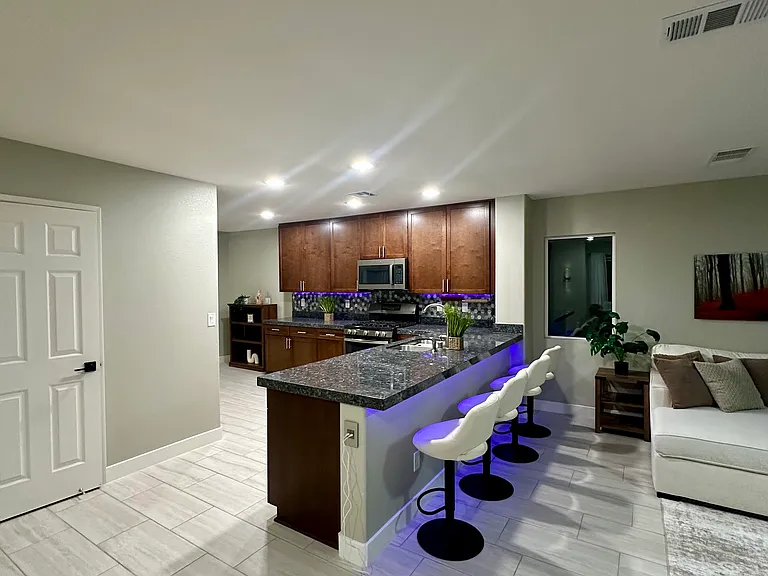 Kitchen Overlooking Living Area