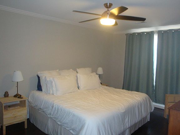 Master bedroom with walk in closet