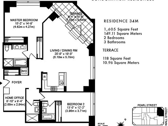 2nd image of 75 Wall St #34M