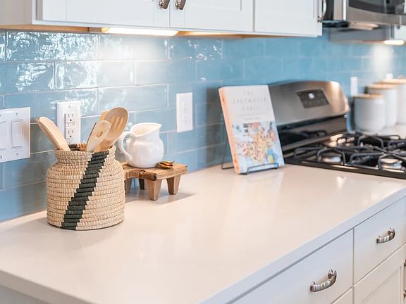 Subway tile backsplash