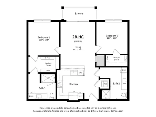 Floor plan 2B.HC