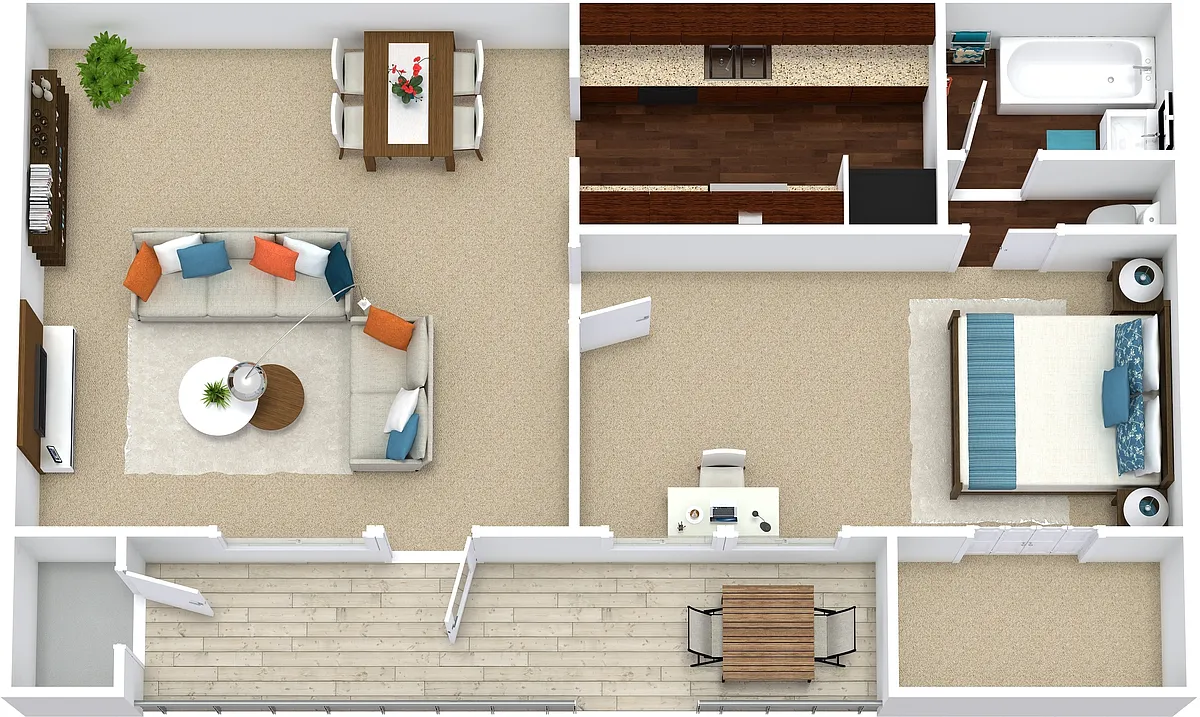Floor plan One Bedroom