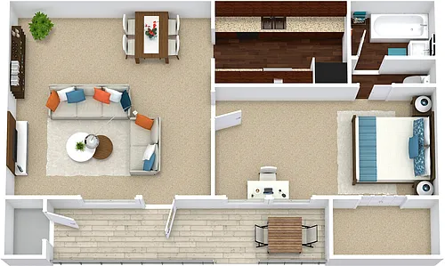 Floor plan One Bedroom