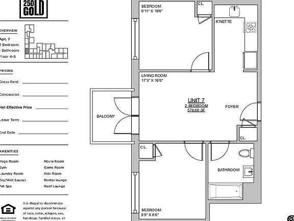2nd image of 250 Gold St #506