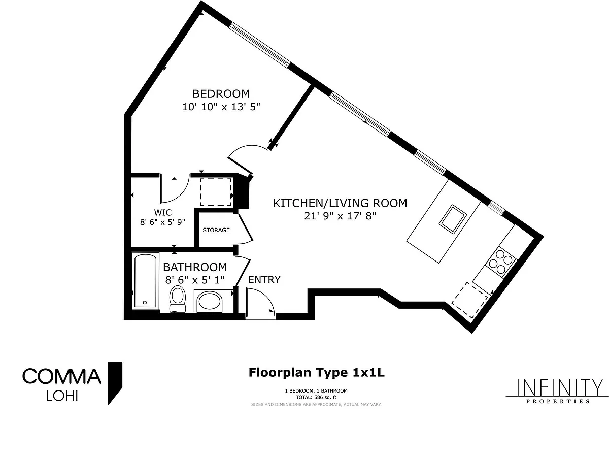 Floor plan 1x1L