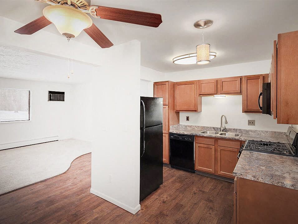 Black appliances in select apartments!