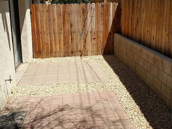 Backyard Patio off Living Room and Master Bedroom