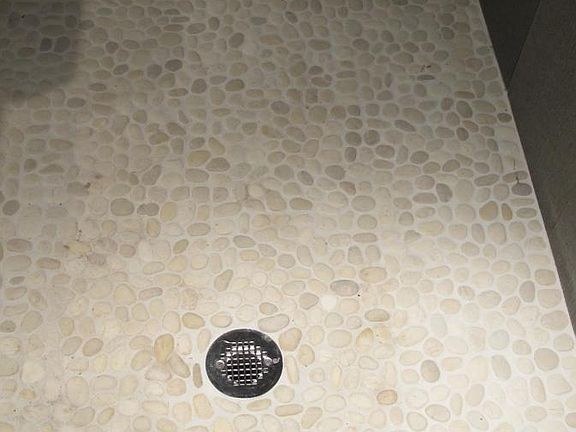 pebble tile shower floor