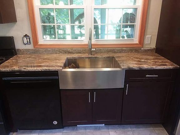 Farm sink with granite