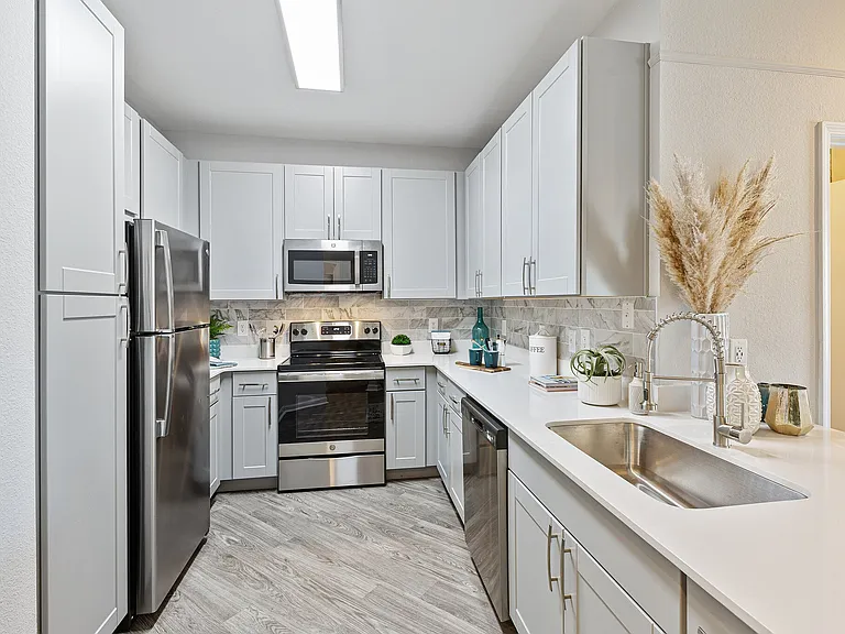 Kitchen w/ Stainless Steel Frigde