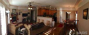 Open Floor Plan with Custom Crown with floating lighting, Open s