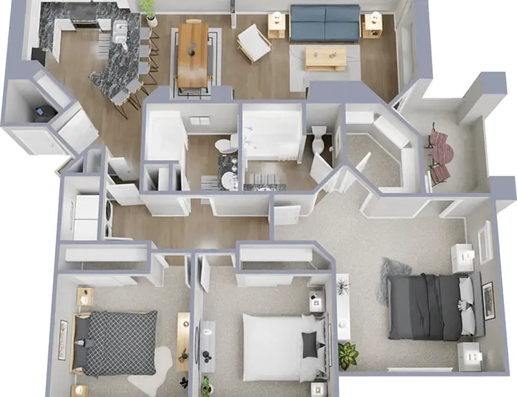 Three bedroom, two bath, 1,286 square foot apartment Three bedroom, two bath, 1,286 square foot apartment
