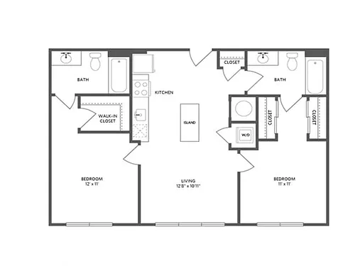 Floor plan C07 - Two Bedroom